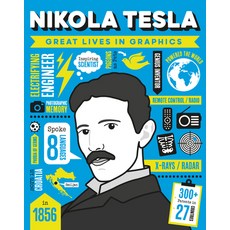 Great Lives in Graphics: Nikola Tesla Hardcover, Button Books, English, 9781787081130