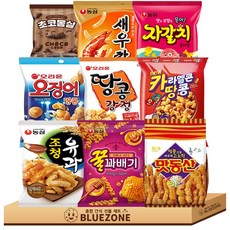 달콤고소 과자 세트 오징어땅콩1개 땅콩강정1개 새우깡1개 맛동산1개 자갈치1개 꿀꽈배기1개 카라멜땅콩1개 조청유과1개 몽실1개, 1개