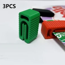 3Pcs 다채로운 재사용 스낵 가방 클립 다기능 휴대용 식품 씰링 액세서리, 03 Green-3pcs