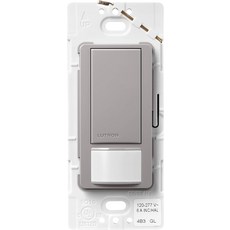 루트론 MS-OPS6M2-DV-GR 마에스트로 6암페어 멀티 포지션 듀얼 전압 점유 감지 스위치 그레이, Gray