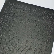 살림냥냥 입체스티커 대문자 블랙 폴꾸스티커