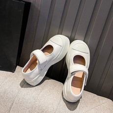 캐주얼 신발 두꺼운 밑창 캔버스 신발 발편한 가죽운동화