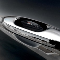 [비브랜드] 미드미 손잡이 카본 도어컵 보호필름 기스 커버 용품 도어엣지 쏘나타디엣지 호환, 블랙카본