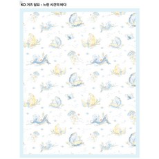 신생아 여름용 얇은 담요 아기이불 신생아이불 아기침대이불 유아이불, 1개, 느린시간바다 2중 부드러운 항균 120x150