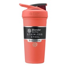 블렌더보틀 스트라다 슬릭 스테인레스 보틀 740ml 라즈베리 180510, Flip, 24 Ounces, Full Color Coral