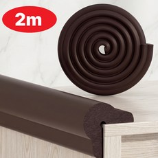 온별담 코너 쿠션 안전 가구 모서리 잘라쓰는 보호대 패드, 블랙, 1개