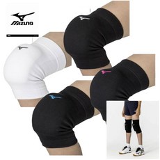 미즈노 스포츠 양측 주니어 배구 서포터 무릎 블랙 마젠타 V2MYA40097, 블랙마젠타, 1세트