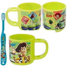 Skater 玩具總動員牙刷杯組，附3-5歲牙刷，兒童漱口杯，幼兒口腔清潔, 1個