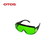 OTOS 용접 불꽃방지 차광 안경위착용 눈보호 그린 보안경 고글 안전보호구 자외선차단, 1