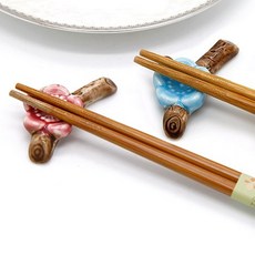 FlowerSP 梅花箸福筷架筷子組 婚禮小物, 1個, 粉藍混合,重量限制，30個以上請選「宅配」
