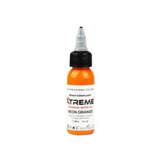 TAIWAN DH TATTOO SUPPLY X牌Xtreme霓虹紋身顏料套組 1oz彩色系套裝, 霓紅橘單色單罐下單處