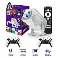 HCS350MAX 휴대용 HD 비디오 레트로 게임 콘솔 10000 안드로이드 11 LCD Proyector Wifi 무선 패드 3D 홈, 01 AU-HCS350 max