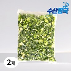 수산왕국 냉동 다진 대파 슬라이스, 2개, 1kg