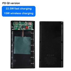 DIY 배터리 보조배터리 케이스 고속 충전 휴대폰 휴대용 충전기 6x21700 QC3 22 5W