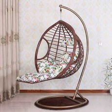 라탄 행잉의자 카페 실내 실내그네 실내 둥지의자, 1인용 라탄 커피색 플래그십