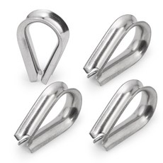 304 스테인리스 M3 와이어 로프 골무 0.9cm 3/32-1/8인치 12개입, M8