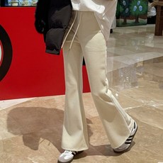 떳다그녀 코이아 기모 골지 트레이닝팬츠 겨울 플레어바지 스판 부츠컷팬츠