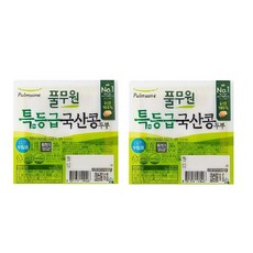 풀무원 특등급 국산콩 두부 단단한 부침용, 340g, 2개