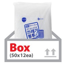 이츠웰 쓰레기봉투(100L-흰색) 50매x12ea(박스), 100L