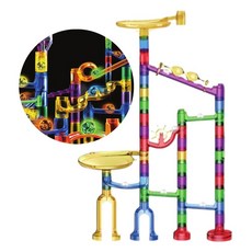 6세남아 과학놀이 샤인볼 트랙만들기용 레일블럭 84P/ 레일트랙 원심력 블럭교구 7세, 1세트