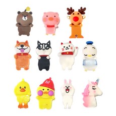 데일리쇼핑 오토바이 번호판 탑박스 악세사리 인형 피규어 캐릭터 꾸미기 장식 스쿠터 용품, 2개