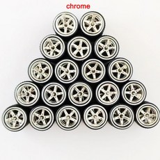 10 세트 11 2mm 64 모델 자동차 바퀴 또는 성냥갑 돔용 탈착식 고무 타이어 다이, chrome white lip