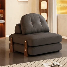 컨버터블 접이식 소파 침대 거실 소파 고밀도 폼 리클라이너 소파 분리형 커버 레이지 침대 조절식 슬리퍼, Black  walnut legs