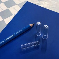 연필보호 투명 연필캡 소형 대형 원형 / 삼각캡, 1개, 점보 원형캡(대)