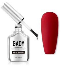 GAOY 젤 매니큐어용 매트 젤 탑 코트 16ml 벨벳 매트 마감 오래 지속되는 UV 라이트 큐어 네일 아트 DIY, GAOY 젤 매니큐어용 매트 젤 탑 코트, 16ml 벨