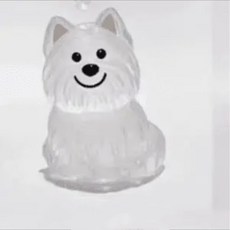 狗狗毛髮收集掛件，可愛透明小狗寵物毛球收納飾品, 1個, 西高地