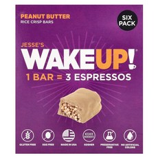 Jesse's WAKEUP! 라이스 크리스프 바 땅콩 버터 6팩 각 32g(1.13온스), 6 개, 32g