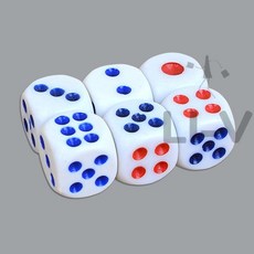 6p 주사위 플라스틱주사위 주사위보드게임 육면체, 화이트