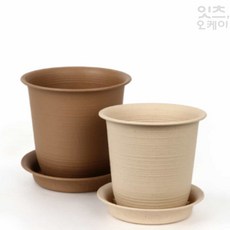 Itsok 원형 화분 받침대 3호 브라운 물받이