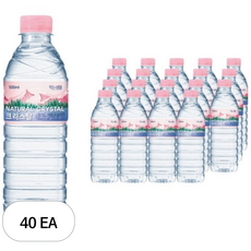 CRYSTAL 유/무라벨 생수, 40개, 500ml
