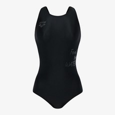 아레나 여성 실내수영복 플로우라인 원피스 입기편한 U백 A5FL1LO01BLK (브라캡별도) 3243140