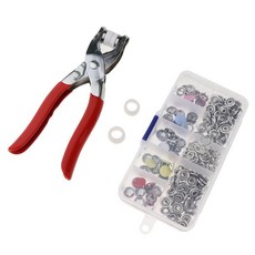 QDY 50세트 로트 바느질 프롱 플라이어 링 프레스 스터드 패스너 DIY 도구 키트, 설명, 황동, 1, 1개
