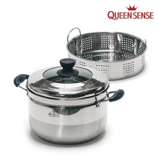 QUEEN SENSE IH不鏽鋼雙耳蒸煮鍋, 28厘米