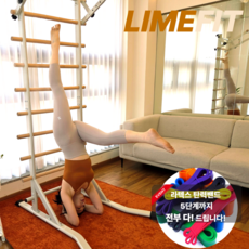 라임핏 슈로스바 무타공 홈트레이닝 가정용 필라테스, 1세트, 우디화이트