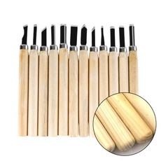 목공 판화 우드 조각칼 세트 12p 스크래퍼 입문용 도자기 점토 찰흙 도예미술용 조각도