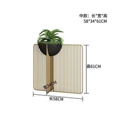 凱元家俱 輕奢現代金色鐵藝花架 - 簡約客廳室內盆景綠蘿多層落地置物架, 中號