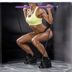 홈트레이닝 퍼플 분리형 짐스틱 필라테스바 스트레칭바 웨이트바 스트레칭봉