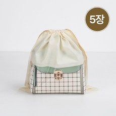 선진물산 가방 더스트백 명품가방 부직포 주머니, 5개, 베이지 5개, 베이지