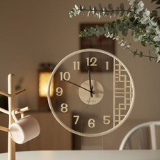 무케렌시아 무케 바나나공방_유리나무 월궁 사랑방 무소음 벽시계 164367, 무케렌시아 네츄럴