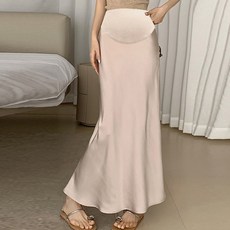 [새틴 머메이드] 롱스커트 임산부 밴딩 h라인 스커트 여름치마