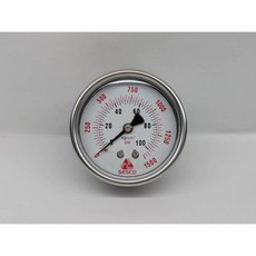 SESCO 壓力錶 2.5英吋 背接 高壓 60mm 附發票, 1個, 0-100kg/cm2,1/4"PT【無配件】