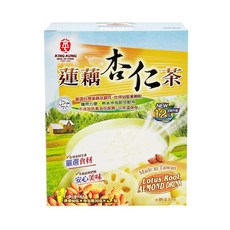 京工 KING KUNG 蓮藕杏仁茶，嚴選台灣在地蓮藕及杏仁，口感香醇濃郁，沖泡方便，安心美味, 90g, 1個