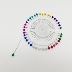 시침핀 미싱부자재 원형 진주 컬러 실크핀 수예 공예