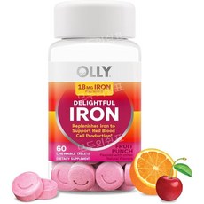 올리 철분 츄어블 OLLY Iron 60정, 1개