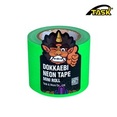 도깨비 수출용(국내산) 개퍼테이프 무광 형광 면테이프 미니롤 F'GREEN 50mmX5m, 1개