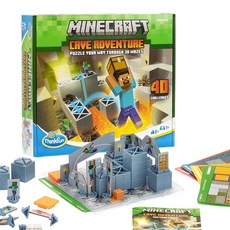 씽크펀 마인크래프트 동굴 모험 | 스크린 프리 전략 퍼즐 게임 40가지 논리 도전 8세, ThinkFun 마인크래프트 동굴 어드벤처 | 스크린